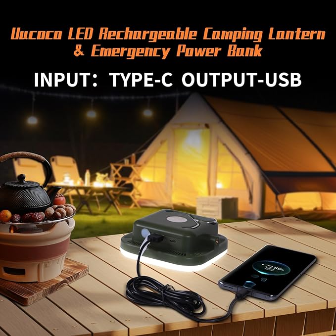 Camping Lights, Rechargeable LED Camping Lanterns, Magnetic Dimmable Lanterns for Power Outages, Camping Essentials Light for Tent, Outdoor, Hiking, Camp or Emergency