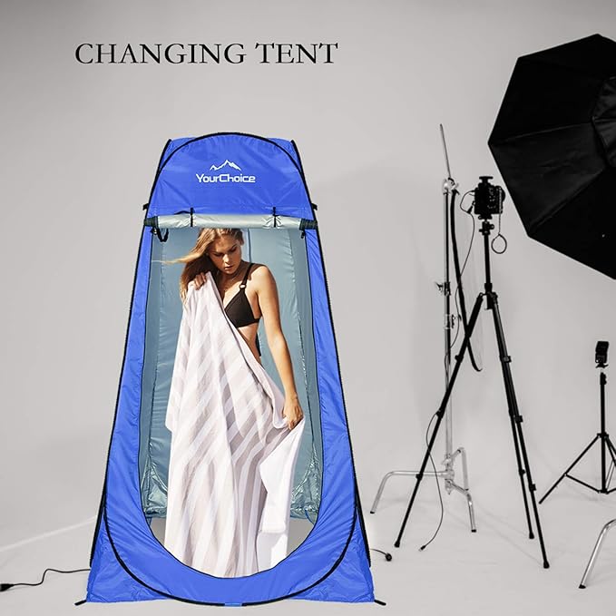 Your Choice Pop Up Privacy Shower Tent - Portable Changing Tent for Camping, Beach & Hiking - 6.2FT Lightweight with Carry Bag, Quick Setup & Full Coverage
