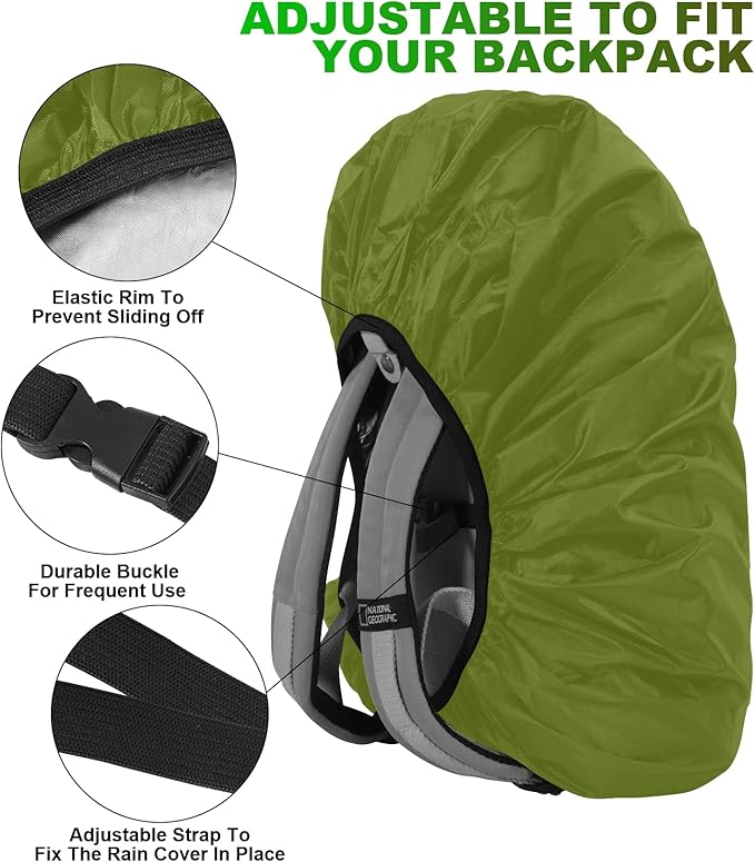 LAMA 2 Pack Waterproof Rain Cover for Backpack, Reflective Rucksack Rain Cover for Anti-dust/Anti-Theft/Bicycling/Hiking/Camping/Traveling/Outdoor Activities