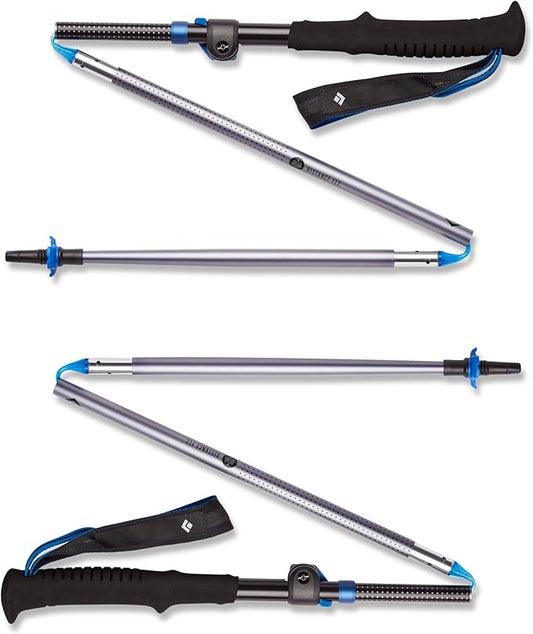 Black Diamond Distance FLZ Trekking Poles, Pair of Foldable, Lightweight, Adjustable Length Aluminum Hiking Poles
