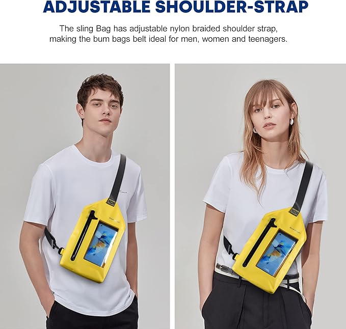 WILD HEART Waterproof Chest Sling Bag Pouch Fashion Diving Swimming Pool Beach Underwater Pouch Case Fully Waterproof Sea Fishing Diving Large Capacity Lightweight Bag