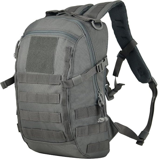 Small Tactical Backpack Military Daypack 12L Molle Bag Rucksack Army Daypack for Outdoor,Hiking,Camping,Travel (Grey)