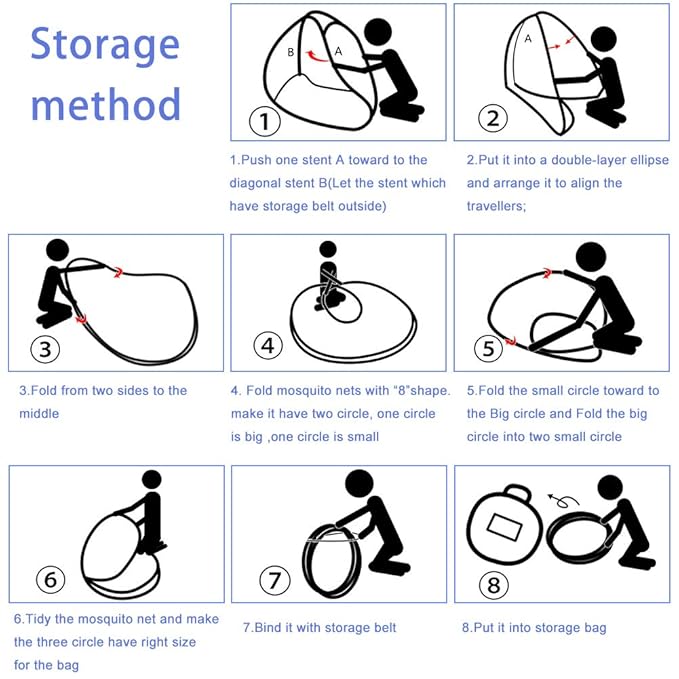 Portable Pop-Up Mosquito Net Tent for Bed Baby Adults Trip, L79 x W71 x H59 inch Large Folding Mosquito Netting with Net Bottom, 2 Entries, Suit for Twin to King Size Bed