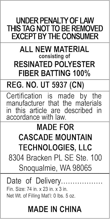 Cascade Mountain Tech Camping Sleeping Pad with Pillow Carry Bag