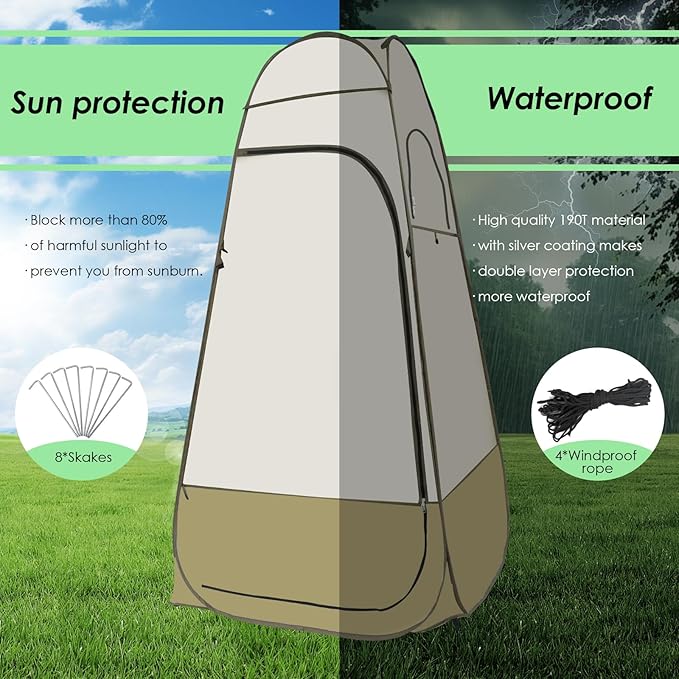 Portable Privacy Tent - Pop Up Shower & Changing Room for Outdoor Camping