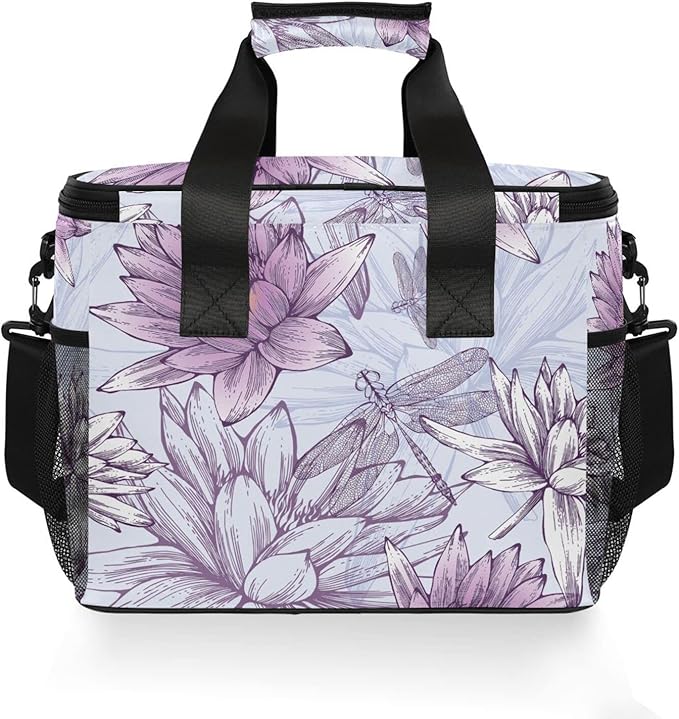 Cooler Bag Insulated Picnic Bag Large Lunch Box Reusable Tote Bag Soft Sided Portable Beach Cooler Grocery Camping