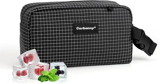 Cerbonny small lunch bag Freezable Lunch Bag for Work School Travel,Leak-proof Small Lunch Bag,Small Insulated Bag For Kids 3+/Adults,Freezer Lunch Bags,Freezable Snack Bag（Larger size）