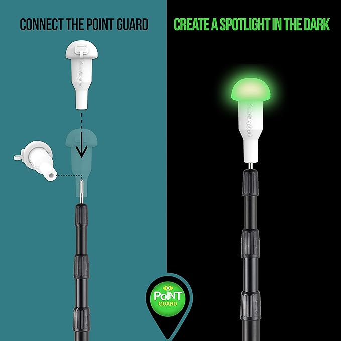 GREEN ELEPHANT Tarp Pole Light – USB Rechargeable LED Point Guard for Camping, Hiking, Biking, Fishing, Festivals, Emergencies - No Standalone Lithium Batteries Sold