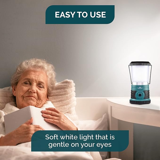 Blazin' Sun Rechargeable LED Lantern 1500 Lumen | Portable Camping Lantern | Hurricane, Emergency, Storm, Power Outage Light | 4 Modes | Runs Up to 25 Hours