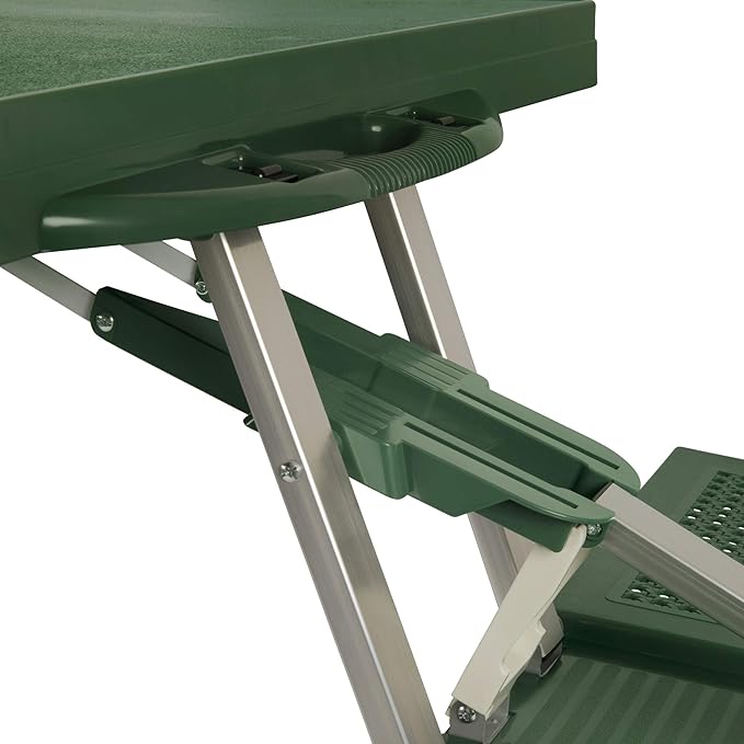 PICNIC TIME Folding Picnic Table, Camping Table, Outdoor Table with Umbrella Hole