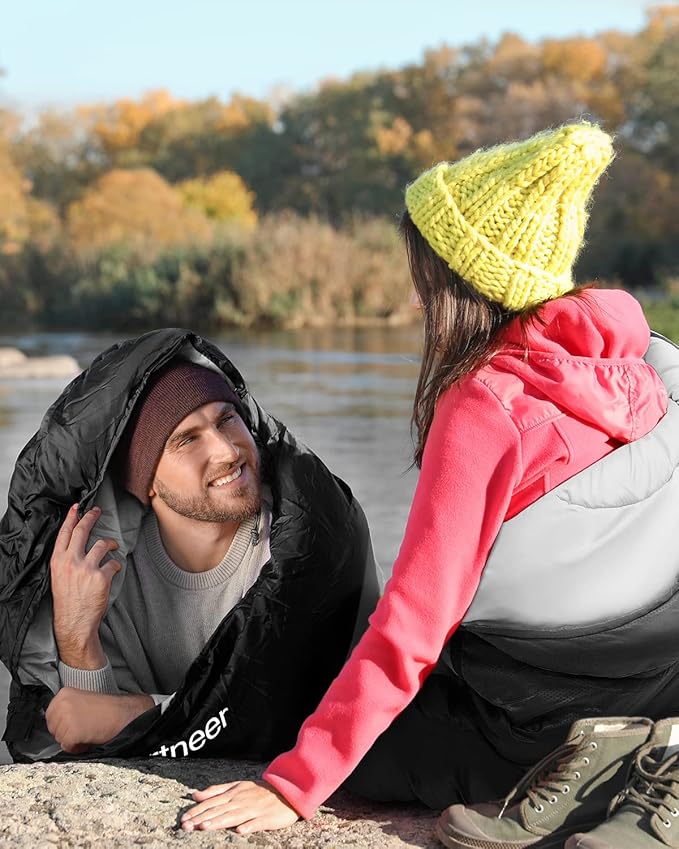 Sportneer Sleeping Bags for Adults, Warm & Cold Weather Sleeping Bag for Adults Kids Boys Girls - Lightweight Compact Camping Gear Equipment, Traveling, Backpacking, Hiking
