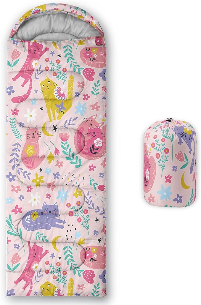 QOOMO Camping Sleeping Bags,3 Season Warm & Cool Weather,Lightweight,Waterproof Sleeping Bags for Adults & Kids,Traveling,and Outdoors,Camping Gear Equipment