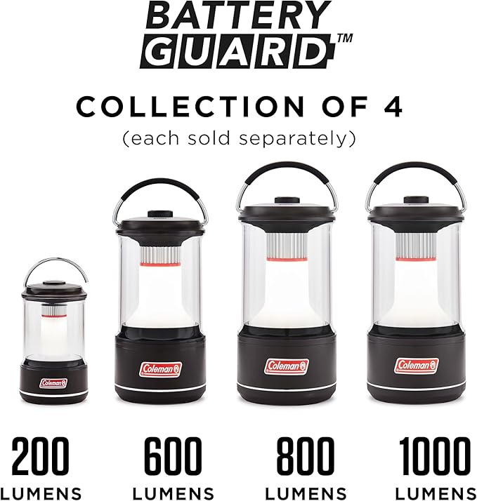Coleman 1000L LED Lantern with Enhanced Battery Protection, Water-Resistant, Batteries Last up to 25% Longer Than Other Lanterns