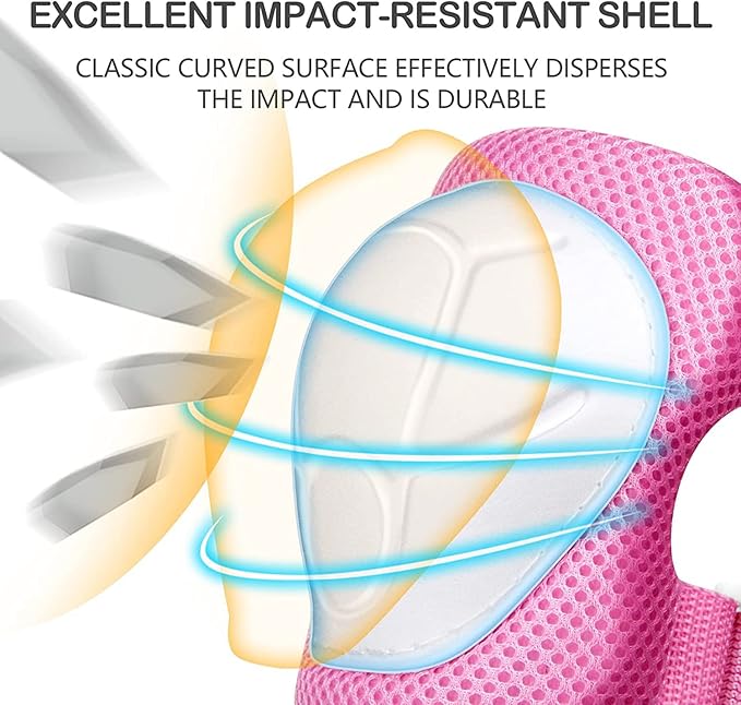 Kids Bike Helmet Set, CPSC Certified with Knee Pads Elbow Pads Wrist Guards,Adjustable Helmet for Ages 3-5-8-15 Toddler Kids&Youth,Bicycle Skateboarding…