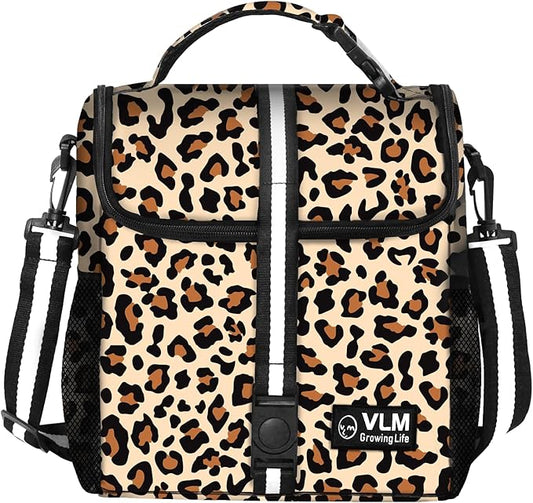 VLM Lunch Box for Women, Insulated Lunch Bag Women with Adjustable Shoulder Strap, Cute Lunch Tote Bag for Work,Picnic,Camping