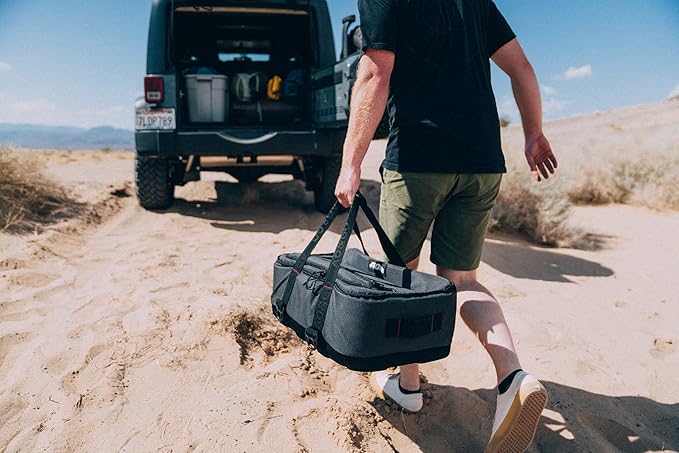 AO Coolers Stow N' Go Cooler, Low-Profile, Leakproof with High-Density Insulation, Holds Ice for 24 Hours, HD Carbon Black, 38 Pack
