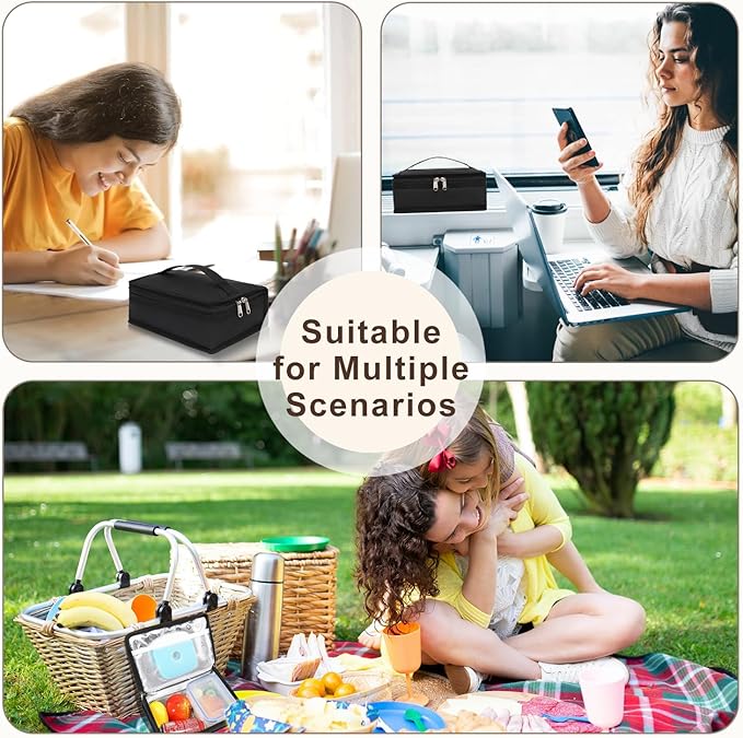 FlowFly Small Lunch box Insulated Soft Bag Mini Cooler Back to School Thermal Meal Tote Kit for Kids, Girls, Boys,Women,Men, Heart