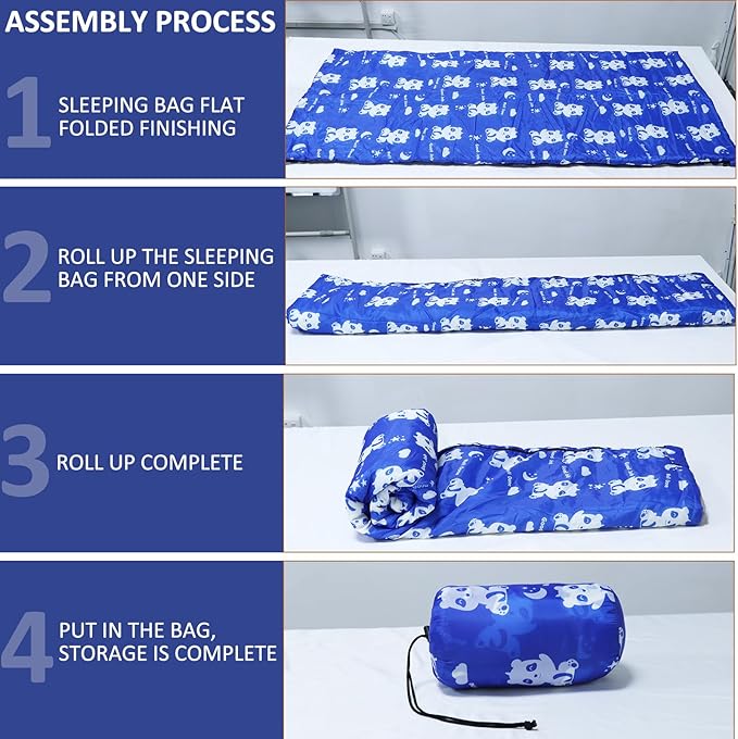 Camping Sleeping Bag for Adults Boys and Girls,Cold and Warm Weather-Summer, Spring, Fall, Lightweight, Waterproof Compact Bag for Camping Gear Equipment, Traveling, and Outdoors