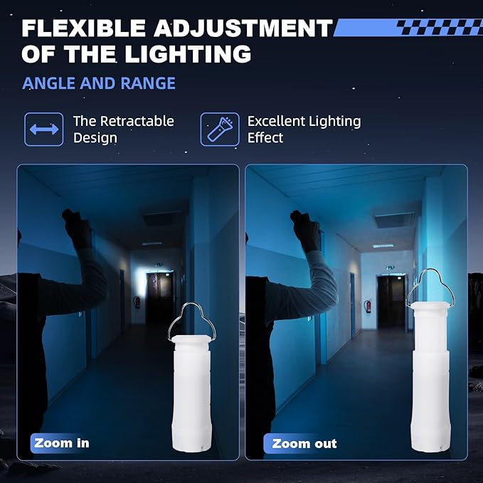 Kunhe 4 Pack 2-in-1 Glow in The Dark Mini Lantern Flashlight for Kids 3*AAA Small Tent Light 3 Mode Switching Portable Outdoor Led Camping Essential for Hurricanes Travel Emergency Lighting Gifts