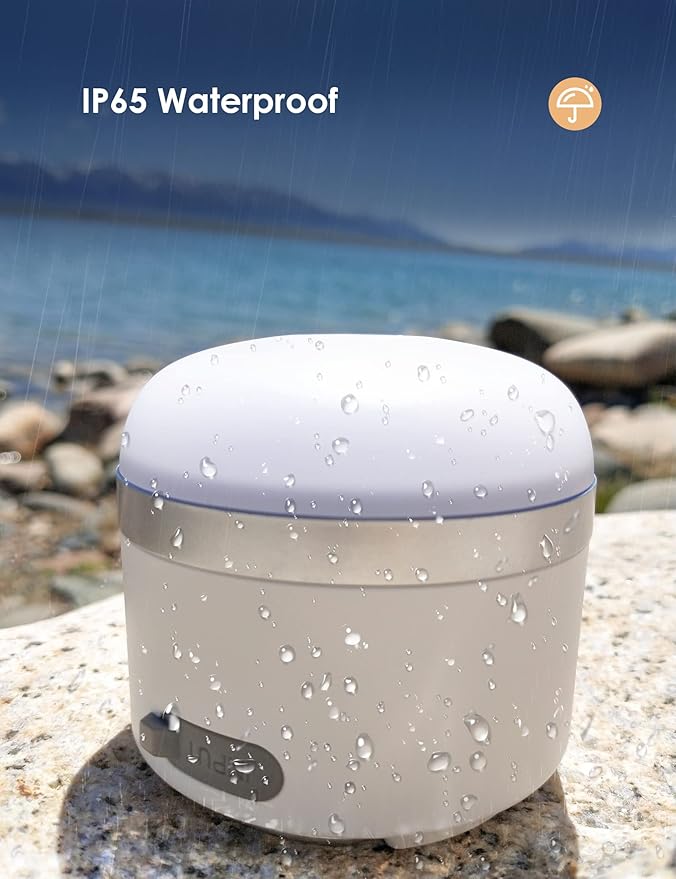 Joyzy Rechargeable LED Camping Lantern - 5 Light Modes, 600lm Outdoor Light, Mini Hanging Lamp for Fishing, Car or House Emergency Kit (White)