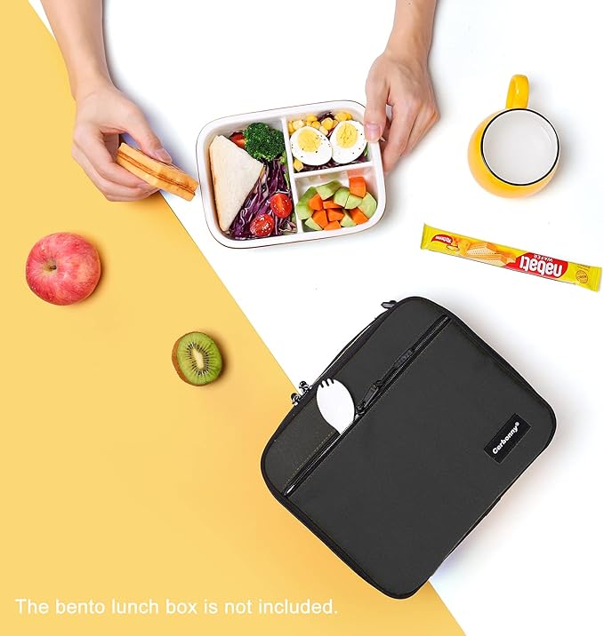 Cooler Lunch Box with Detachable Ice Packs - Freezable Insulated Cooler Bag for School/Work