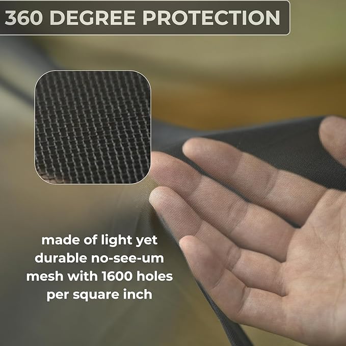 Camping Tarp Mosquito Net, Hammock Screen House Camping Lightweight Bugnet for Tarp 360 Degree Protection for Camping Patio Backyard Hiking Backpacking, OD Green