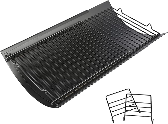 Uniflasy 23.62" to 35.43" Adjustable Ash Pan Replacement for Chargriller 5050 1224 5072 5650 1324 2121 2222 2123 E1224, Fit Oklahoma Joe’s Charcoal Grills, Royal Gourmet, Charbroil Replacement Part