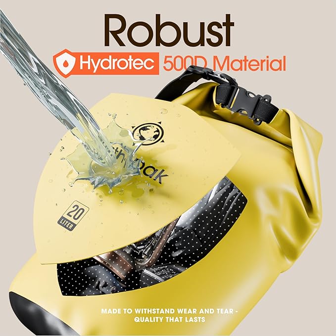 Earth Pak Waterproof Dry Bag - Roll Top Waterproof Backpack Sack Keeps Gear Dry for Kayak with Waterproof Phone Case