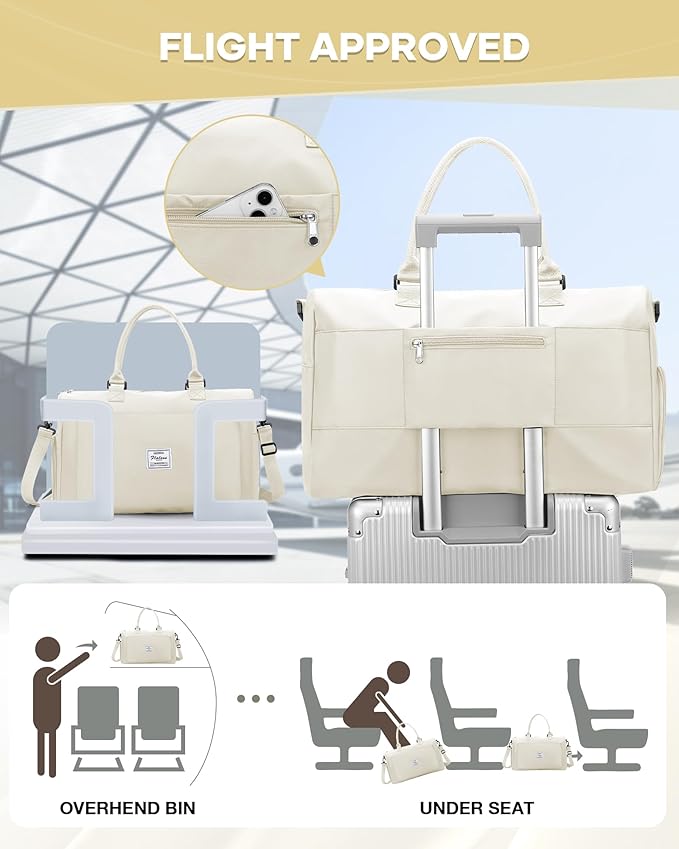 Gym Bag Womens,Travel Duffel Carry on Bag Sport Tote Bag Weekend Overnight Bag