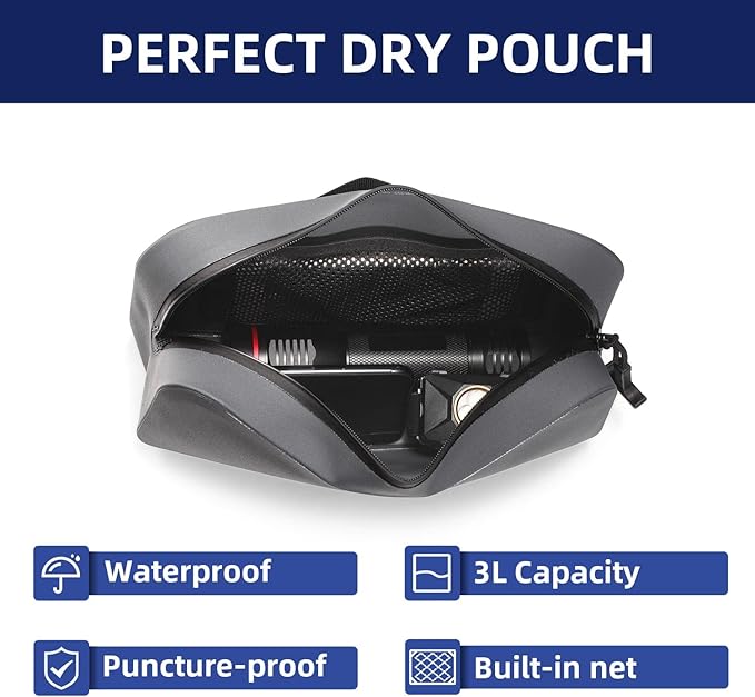 THURSO SURF Waterproof Fanny Pack Dry Bag Floating Pouch Bag Adjustable Waist Strap Keep Your Phone and Valuables Safe/Dry SUP Accessories for Kayaking Paddle Board Snorkeling Boating (Slate)