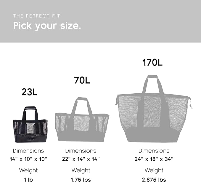 MISSION Boat Gear CASSI Heavy-Duty Outdoor Tote and Waterproof Marine-Grade Mesh Boat Bags