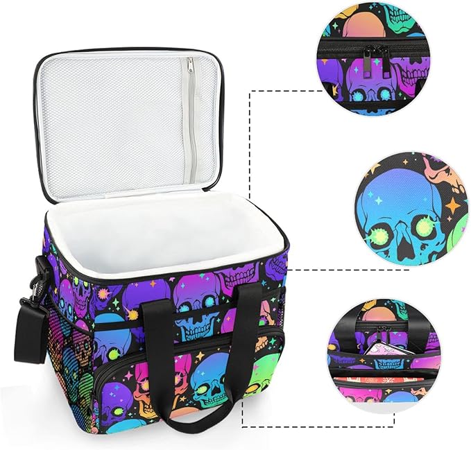 Cooler Bag Insulated Picnic Bag Large Lunch Box Reusable Tote Bag Soft Sided Portable Beach Cooler Grocery Camping