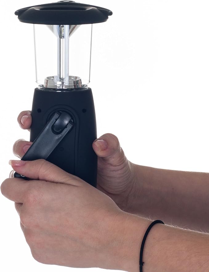 Whetstone 6 LED Solar and Dynamo Powered Camping Lantern, Black