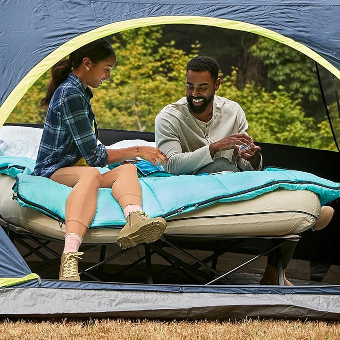 Coleman Flatlands Sleeping Bag, Made from 100% Recycled Material, Cool Weather Adult Sleep Sack