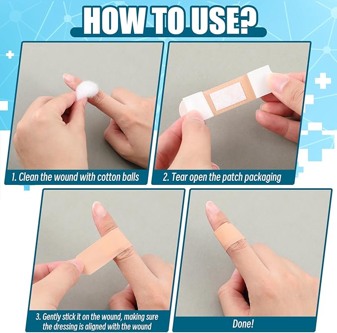 Timgle 3000 Pcs 3/4" x 3" Adhesive Bandages Bulk Waterproof Adhesive Breathable Bandages for Sensitive Skin School Nurses Businesses Travel First Aid Kits Homeless Care Supplies Donations