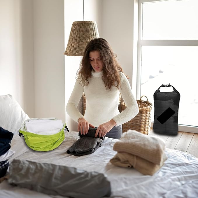 Desoto Waterproof Dry Bag - Roll Top Waterproof Backpack Sack Keeps Gear Dry, PU5000mm, for Kayaking,Boating, Hiking, Camping (Blue, 35L)