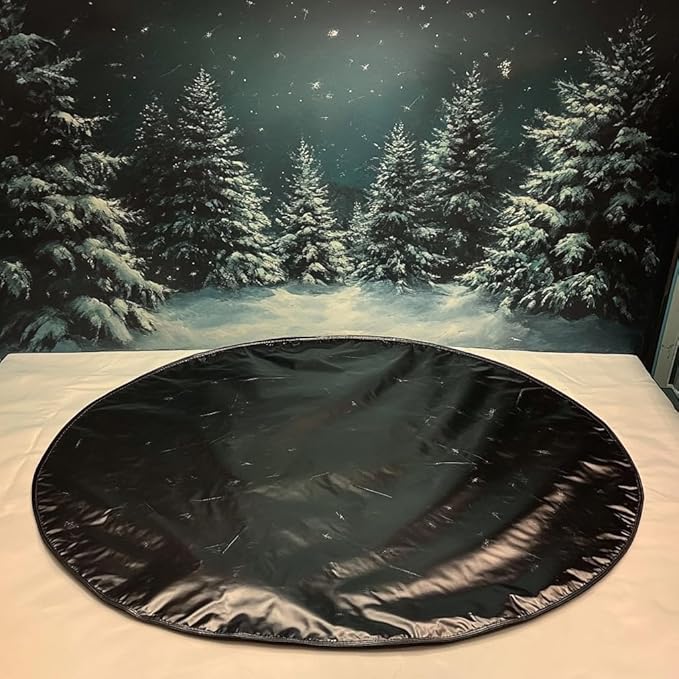 Fire Pit Mat | 36’ Round Premium Heat-Resistant BBQ Grill Protector for Deck, Patio & Grass | Portable Waterproof Outdoor Fireproof Mat for Stoves & Grills | USA Quality | Black