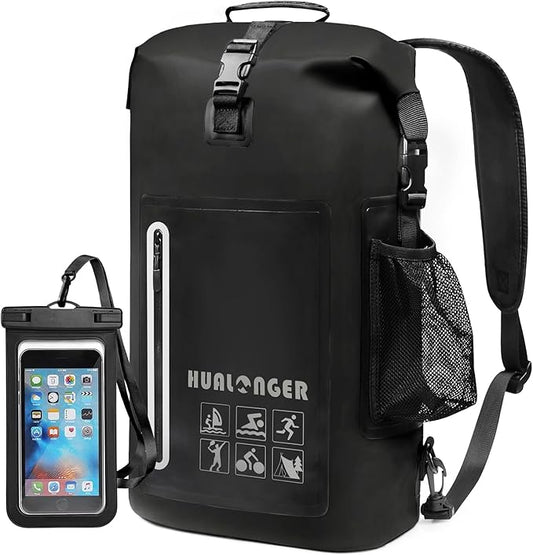 Waterproof Backpack 20L/30L/40L- Roll Top Closure Bag - Hiking Backpack - Lightweight Durable Floating Dry Bag with IPX8 Waterproof Phone Case