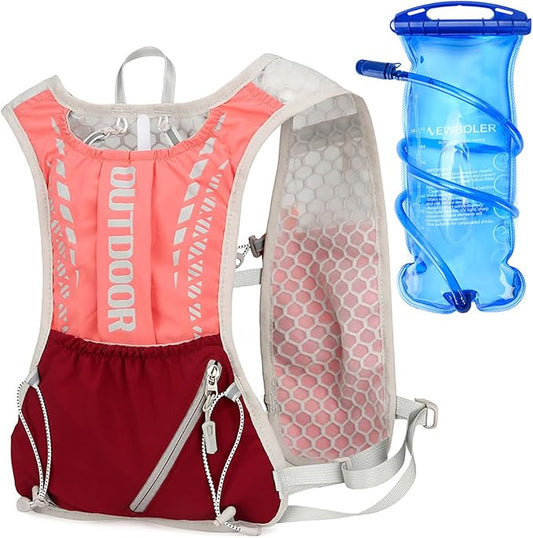 5L Hydration Backpack for Women and Men - Lightweight Running Vest with 1.5L Water Bladder, Water Backpack for Hiking, Running, Biking, Cycling and Rave, Adjustable Straps