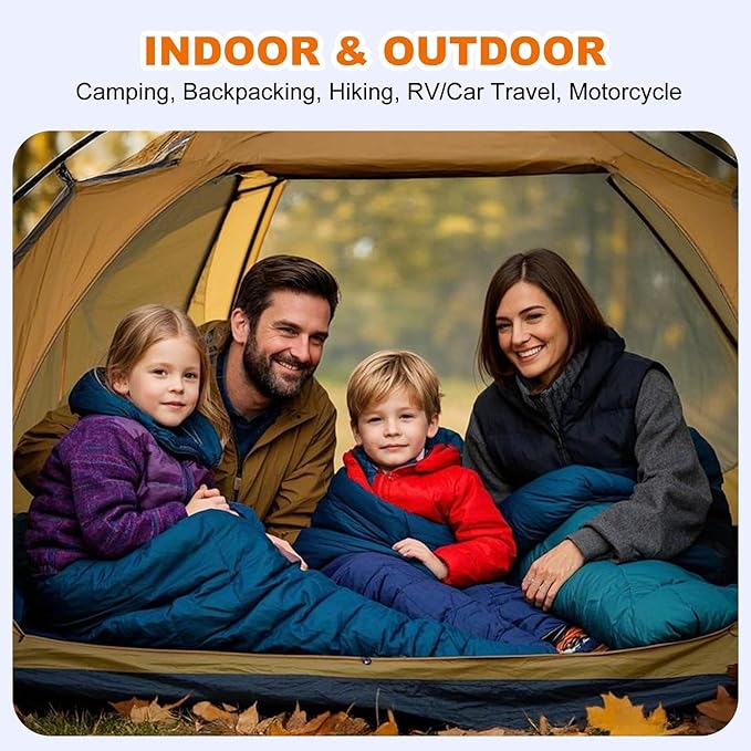 Sleeping Bags for Adults Cold Weather & Warm - Backpacking Camping Sleeping Bag for Kids 10-12, Girls, Boys - Lightweight Compact with Compact Bag for Outdoor & Indoor