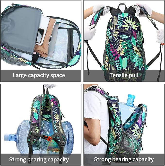 35L Lightweight Foldable Waterproof Packable Travel Small Hiking Backpack Daypack for men women