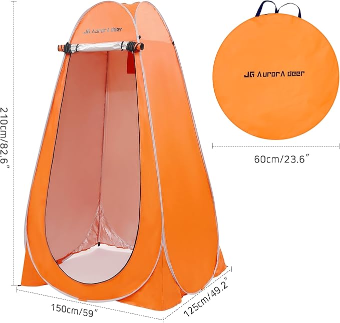 Pop Up Privacy Shower Tent Portable Tent Changing Room Camping Toilet Dressing Roomwith Window for Camping Beach Hiking Fishing with Carry Bag
