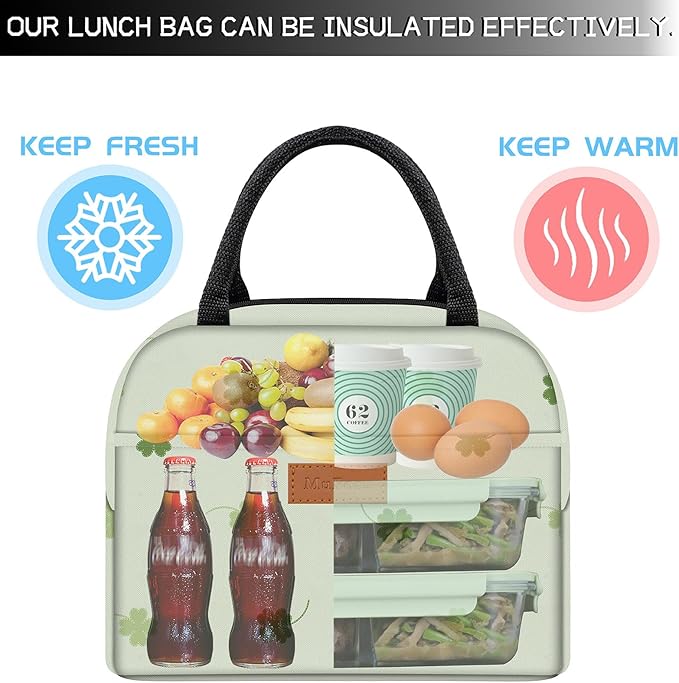 Cute Lunch Bag Women with Placemats, Insulated Lunch Box for Women, Placemats Keep Clean and Hygienic Durable Leakproof Thermal Bag High Capacity for Travel Picnic Insulated Lunch Bag