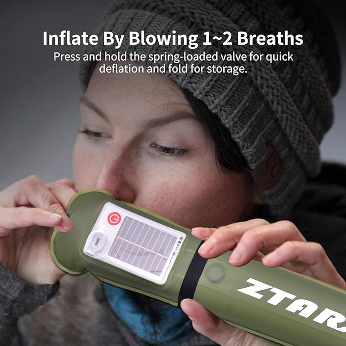 Inflatable Light Tube Video Light Stick, LED Solar Camping Light Portable and Foldable, USB Outdoor Photography Light，4 Types of Lighting