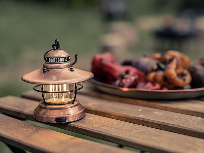 Barebones Edison Mini Vintage Adjustable LED Compact Outdoor Lantern - Essential Gear for Camping, Hiking, Fishing, Tents and Outdoor Adventures
