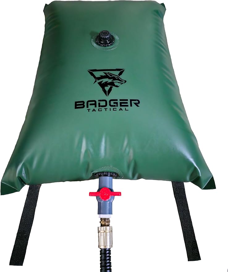 25 Gallon Food Grade Water Bladder/Tank-Includes Brass Fittings for Quick Garden Hose Connection/Camping Gear/Survival Kit/Rain Barrel Alternative/Emergency Water Storage