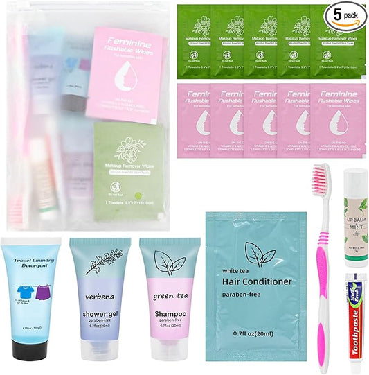 Bulk Hygiene Kits Care Package for Homeless,Basic Toiletry Kits Travel Toothbrush and Toothpaste Set for Homeless Hotel, Home, Camping, Travel, Charity (5)