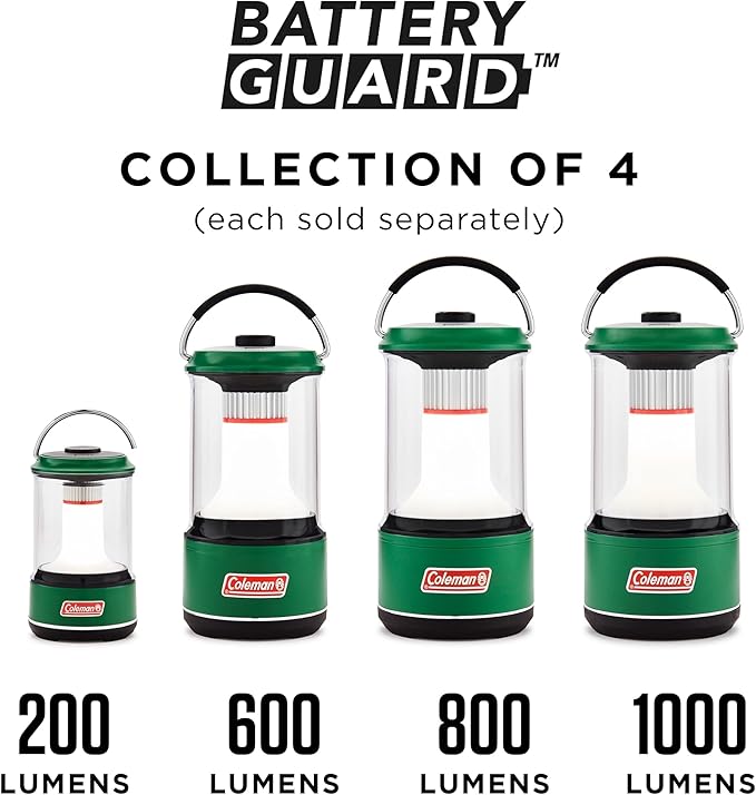 Coleman 1000L LED Lantern with Enhanced Battery Protection, Water-Resistant, Batteries Last up to 25% Longer Than Other Lanterns