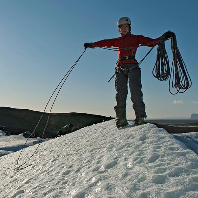 Double Braided Arborist Rope - 1/2 Inch x 150 Feet Polyester High Strength Climbing Rope for Tree Work, Swing, Halyard, Sailing(Black/Green/Orange)