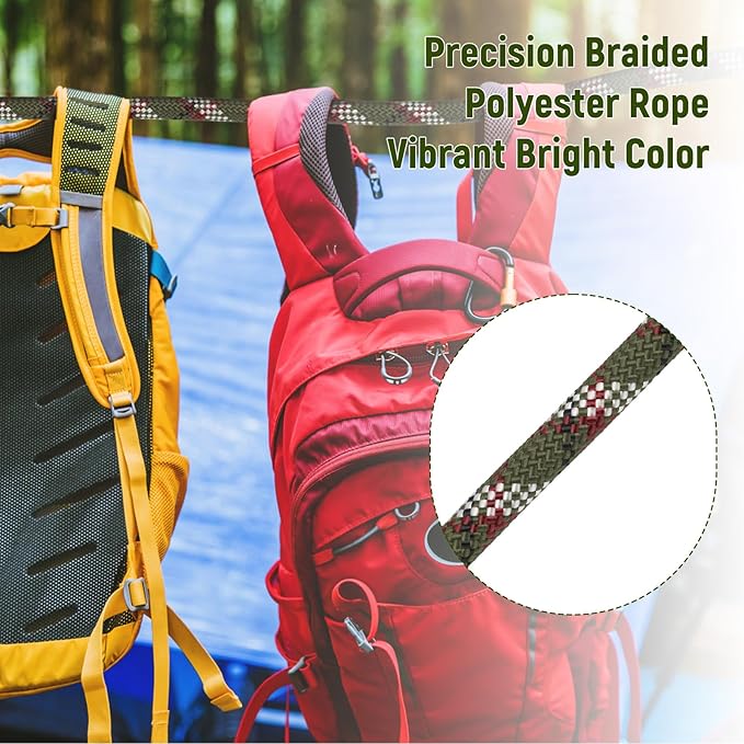 Arborist Rope Climbing Rope Outdoor Rope Sailing Rope Heavy Duty Rope 1/2 Inch Rope 48 Strands Bull Rope for Construction Climbing Swing Sailing